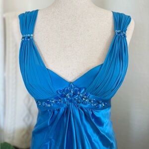 Silk Blue Sleeveless Dress size 4